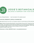 Organic Body Butter - Natural Skincare For Men | Josie’s Botanicals