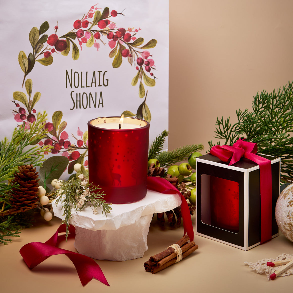 Solas na Nollag – Festive Candle | Josie's Botanicals