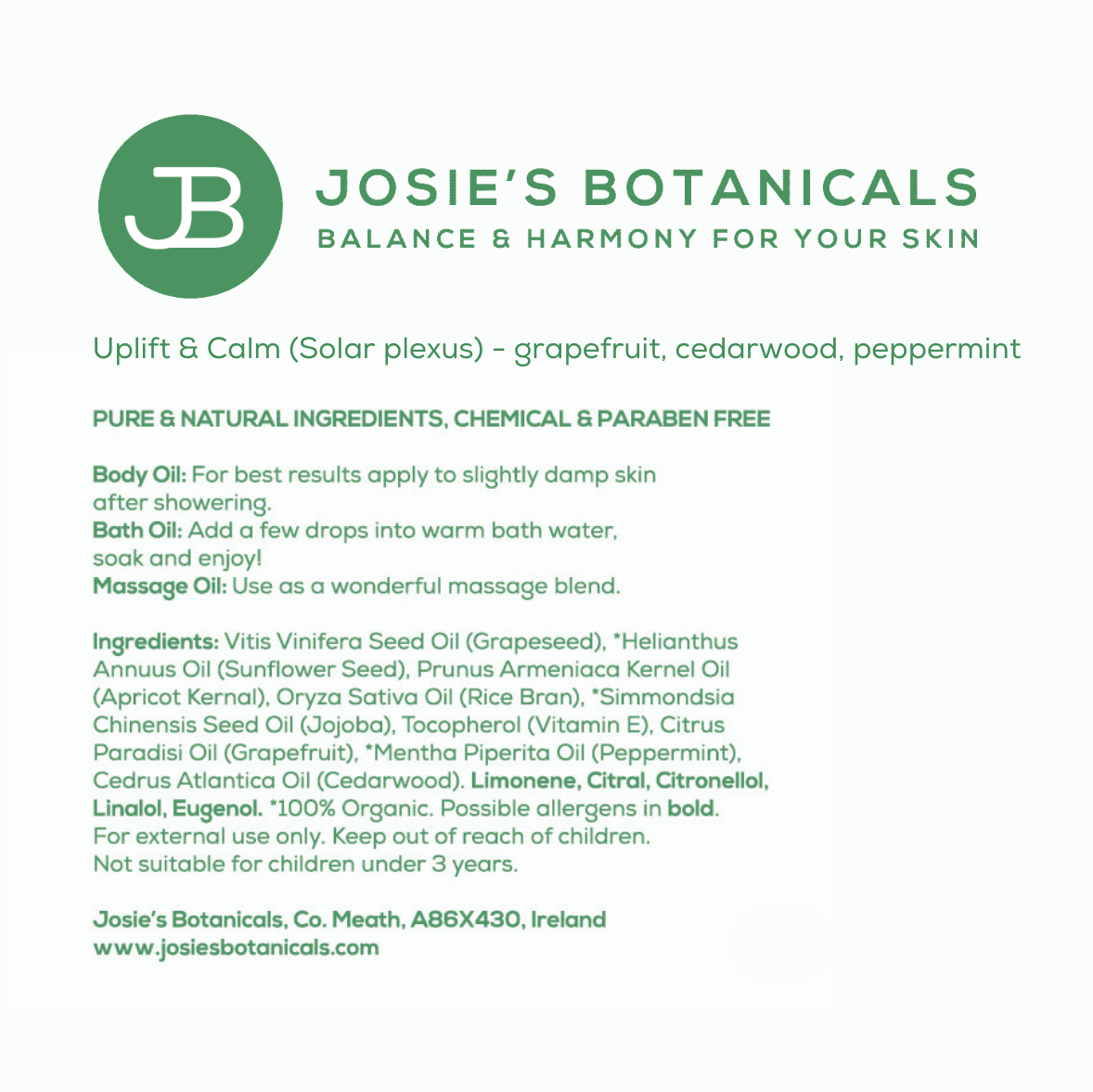 Chakra Body Bath and Massage Oils