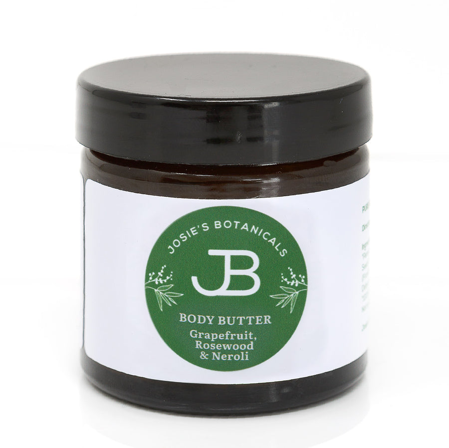 Organic Body Butter With Essential Oils - Grapefruit, Rosewood & Neroli - Natural Skincare | Josie’s Botanicals