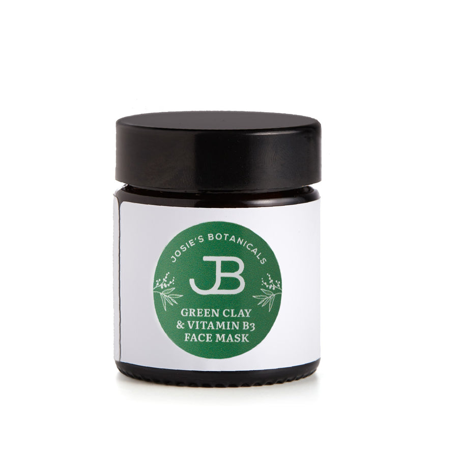 Natural Green Clay and B3 Face Mask - Plant Based Natural Skincare | Josie's Botanicals