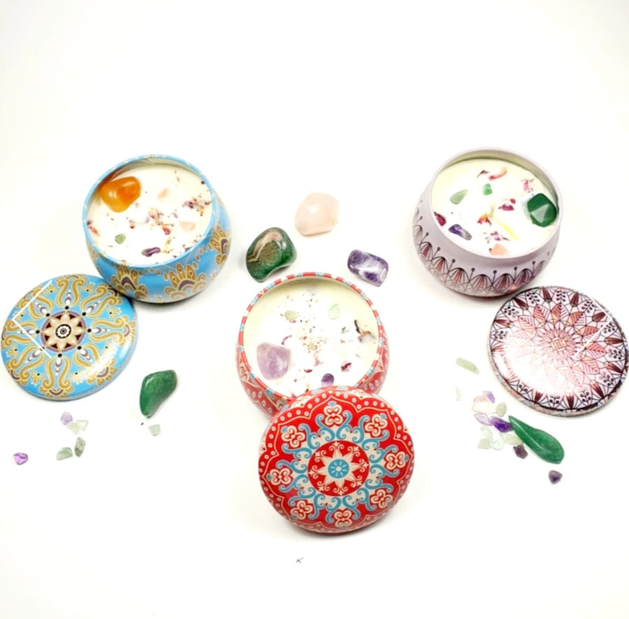 Eco Soy Wax Candles with Essential Oil Blends and Crystals | Josie’s Botanicals
