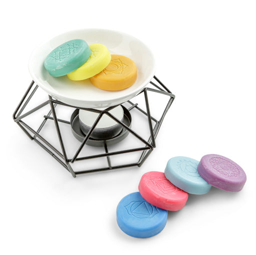 Wax Melter and Eco Soy Wax Chakra Melts Set | Josie’s Botanicals