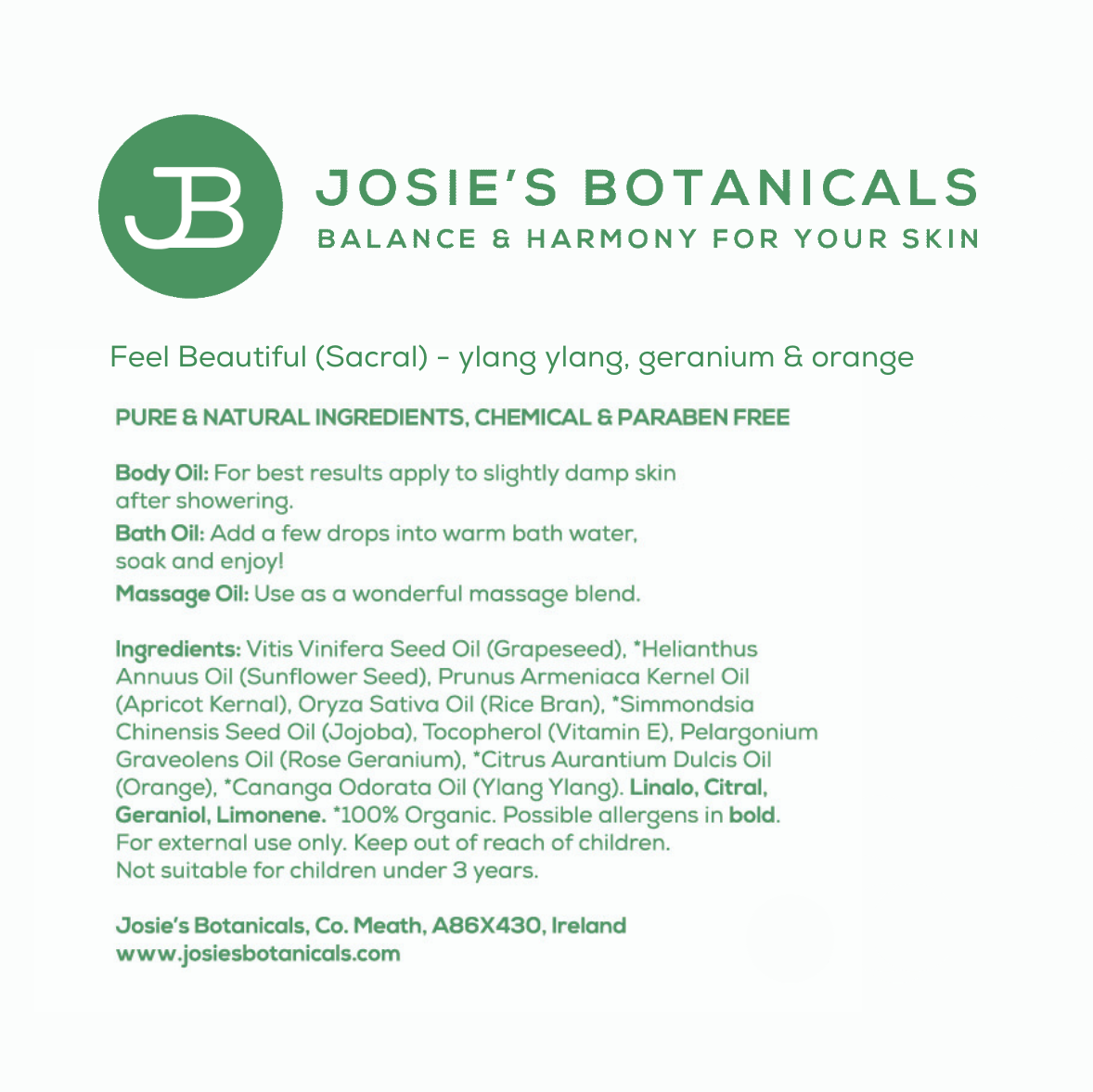 Organic body oil – nourish skin